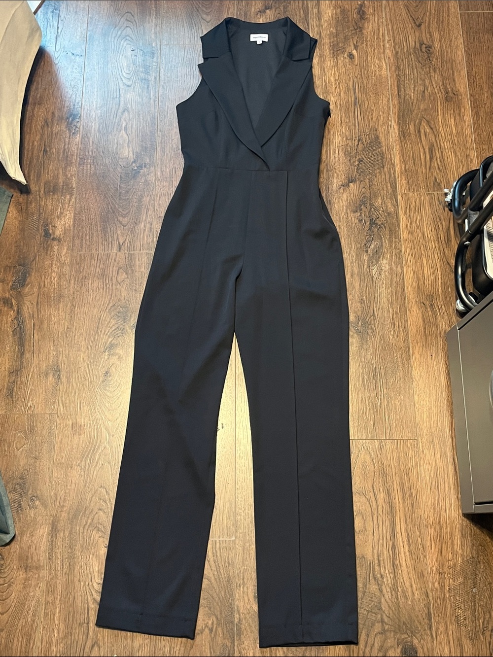 superdown Black Sleeveless V-Neck Tailored Jumpsuit